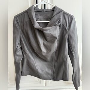 Blank NYC Gray Leather Jacket